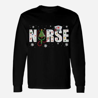 Christmas Nurse Holiday Clothing Gift Cool Christmas Nursing Unisex Long Sleeve | Crazezy CA