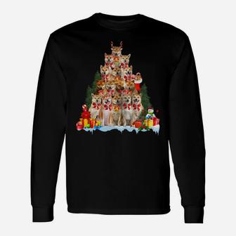 Christmas Pajama Shiba Inu Xmas Tree Gifts Dog Dad Mom Sweatshirt Unisex Long Sleeve | Crazezy CA
