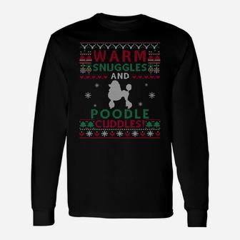 Christmas Poodle Dog Ugly Sweater Style Sweatshirt Unisex Long Sleeve | Crazezy