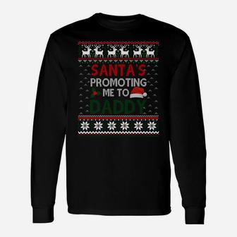 Christmas Pregnancy Announcement New Dad Gifts Ugly Sweater Sweatshirt Unisex Long Sleeve | Crazezy