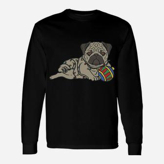 Christmas Pug Sweatshirt Dog Lover Owner Xmas Ornament Sweatshirt Unisex Long Sleeve | Crazezy