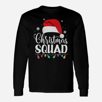 Christmas Squad Santa Hat Family Matching Pajamas Xmas Gift Unisex Long Sleeve | Crazezy