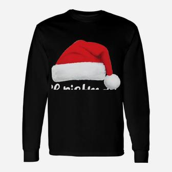Christmas Squad Shirt Funny Santa Hat Family Matching Pajama Sweatshirt Unisex Long Sleeve | Crazezy AU