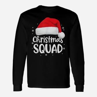 Christmas Squad Shirt Funny Santa Hat Family Matching Pajama Unisex Long Sleeve | Crazezy AU