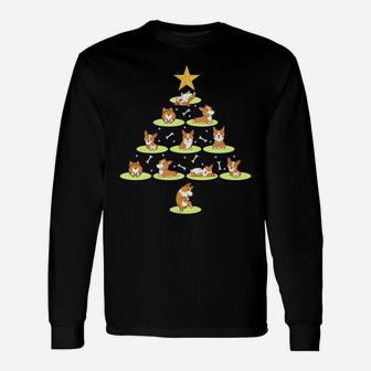 Christmas Tree Corgi Dog Breed Holiday Corgis Dog Xmas Sweatshirt Unisex Long Sleeve | Crazezy