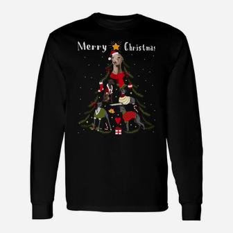 Christmas Tree Italian Greyhound Lover Xmas Dog Owner Sweatshirt Unisex Long Sleeve | Crazezy CA
