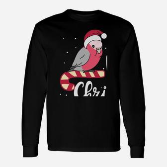 Chubby Galah Cockatoo Merry Christmas Kawaii Parrot Sweatshirt Unisex Long Sleeve | Crazezy UK