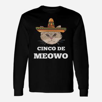 Cinco De Meowo Cinco De Mayo Cat Long Sleeve T-Shirt - Thegiftio UK