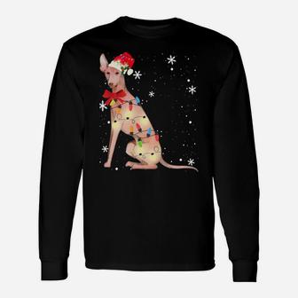 Cirneco Dell'etna Dog Christmas Light Xmas Mom Dad Gifts Unisex Long Sleeve | Crazezy UK