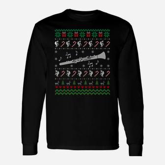 Clarinet Ugly Christmas Sweater Gift For Trumpet Lovers Sweatshirt Unisex Long Sleeve | Crazezy AU