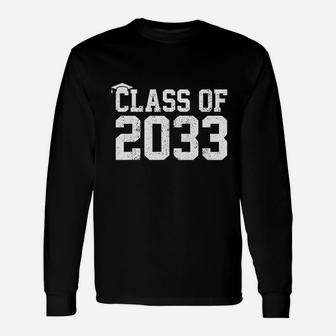 Class Of 2033 Grow With Me Graduation First Day Of School Unisex Long Sleeve | Crazezy