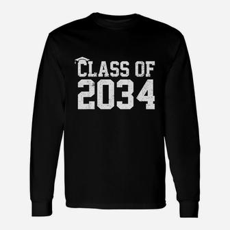 Class Of 2034 Grow With Me Graduation First Day Of School Unisex Long Sleeve | Crazezy