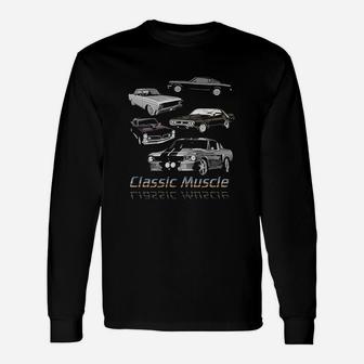 Classic American Muscle Cars Long Sleeve T-Shirt - Thegiftio UK