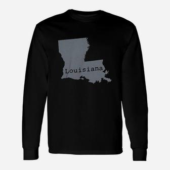 Classic Teaze Louisiana State Map Long Sleeve T-Shirt - Thegiftio UK