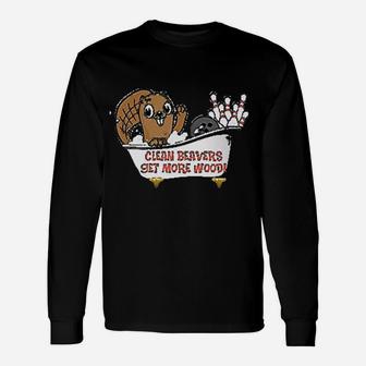 Clean Beavers Get More Wood Bowling Unisex Long Sleeve | Crazezy UK