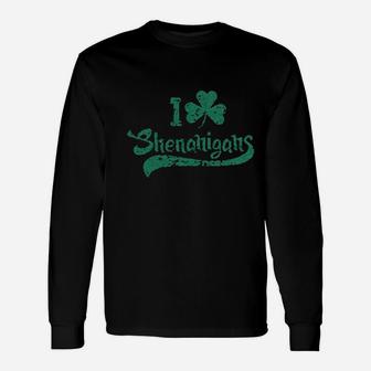 I Clover Shenanigans Irish Clover St Saint Patricks Day Long Sleeve T-Shirt - Thegiftio UK