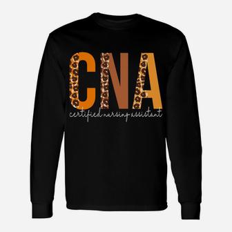 Cna Certified Nursing Assistant Leopard Fall Autumn Lovers Sweatshirt Unisex Long Sleeve | Crazezy AU