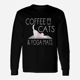Coffee Cats Yoga Mats Unisex Long Sleeve | Crazezy DE