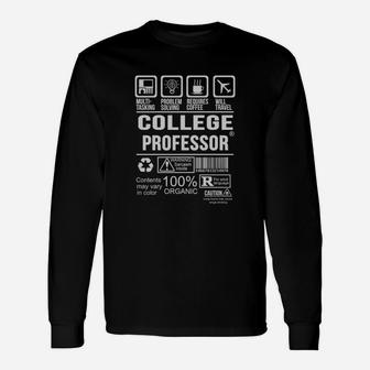 College Professor Long Sleeve T-Shirt - Thegiftio UK