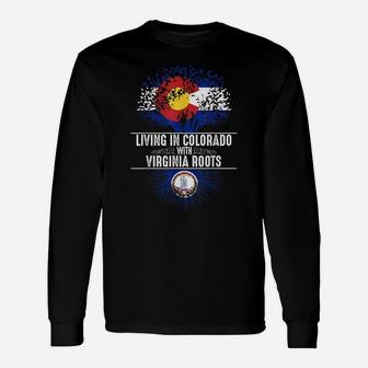 Colorado Home Virginia Roots State Tree Flag Love Gift Unisex Long Sleeve | Crazezy UK