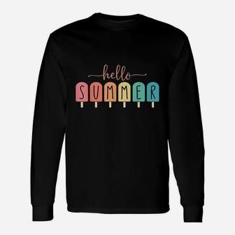 Colorful Hello Summer Unisex Long Sleeve | Crazezy CA