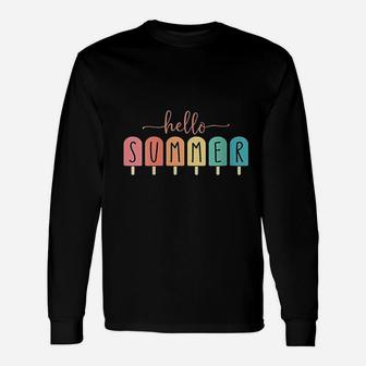 Colorful Hello Summer Unisex Long Sleeve | Crazezy