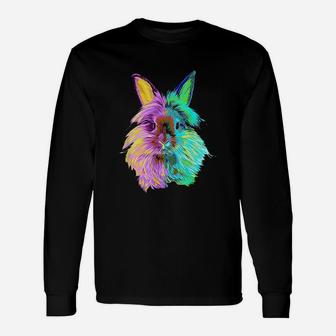 Colourful Lionhead Rabbit Unisex Long Sleeve | Crazezy
