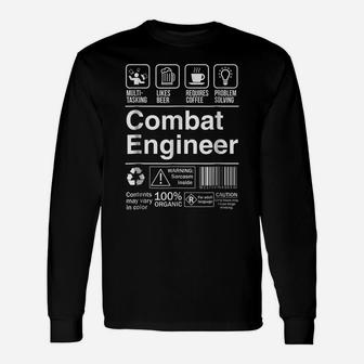 Combat Engineer Product Label Unisex Long Sleeve | Crazezy