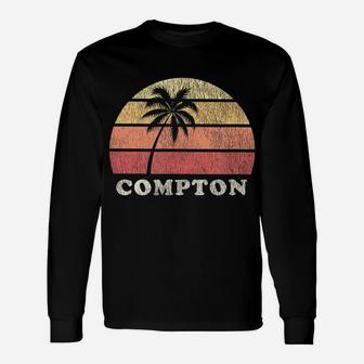 Compton Ca Vintage 70S Retro Throwback Design Unisex Long Sleeve | Crazezy DE