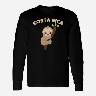 Cool Costa Rica Sloth Long Sleeve T-Shirt - Thegiftio
