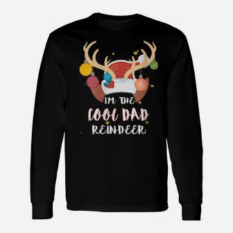 Cool Dad Reindeer Group Matching Costume Xmas Long Sleeve T-Shirt - Monsterry CA