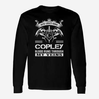 Copley Last Name, Surname Tshirt Long Sleeve T-Shirt - Thegiftio UK