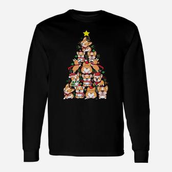 Corgi Christmas Tree Merry Corgmas - Corgi Dog Xmas Gift Sweatshirt Unisex Long Sleeve | Crazezy UK