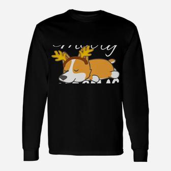Corgi Lovers Dog Gifts Merry Corgmas Christmas Unisex Long Sleeve | Crazezy UK