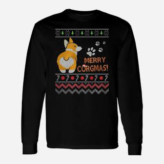Corgi Ugly Christmas Sweatshirt Funny Dog Gift For Christmas Unisex Long Sleeve | Crazezy UK