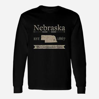 The Cornhusker State Nebraska Home State Long Sleeve T-Shirt - Thegiftio