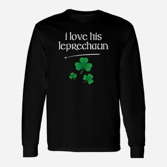 Couples St Pattys Day I Love His Leprechaun Long Sleeve T-Shirt - Thegiftio UK