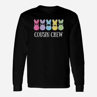 Cousin Crew Squad Bunny Rabbit Easter Day Party Matching Unisex Long Sleeve | Crazezy