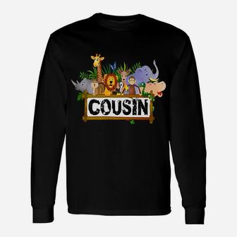 Cousin Safari Zoo Birthday Shirt Family Costume Party Theme Unisex Long Sleeve | Crazezy CA