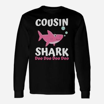 Cousin Shark Doo Doo Shirt Matching Family Shark Shirts Set Unisex Long Sleeve | Crazezy
