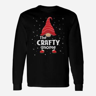 Crafty Gnome Family Matching Christmas Funny Gift Pajama Sweatshirt Unisex Long Sleeve | Crazezy CA