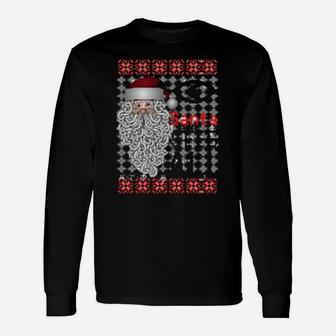 Creepy Santa Claus Long Sleeve T-Shirt - Monsterry
