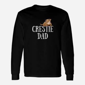 Crested Gecko Crestie Dad Gecko Dad Reptile Lover Unisex Long Sleeve | Crazezy