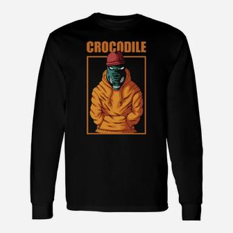 Crocodile Careful I Snap Long Sleeve T-Shirt - Monsterry AU