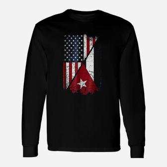 Cuba American Flag Unisex Long Sleeve | Crazezy CA