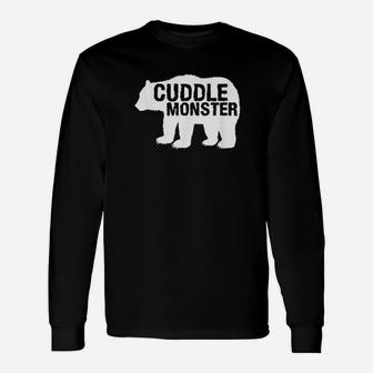 Cuddle Monster Bear Silhouette Fun Unisex Long Sleeve | Crazezy DE