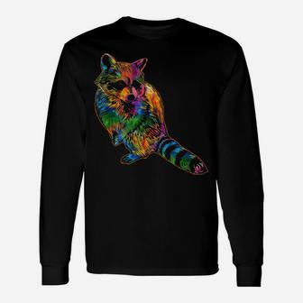 Cute Animal Paws Funny Creature Adorable Raccoon Unisex Long Sleeve | Crazezy