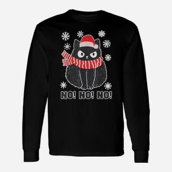 Cute Black Cat Xmas Christmas Xmas Outfit Unisex Long Sleeve | Crazezy DE