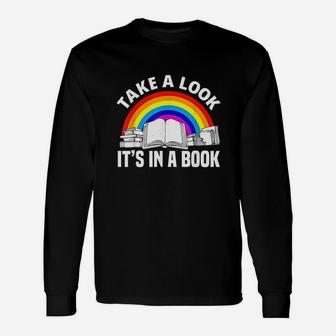 Cute Book Reader Rainbow Book Unisex Long Sleeve | Crazezy