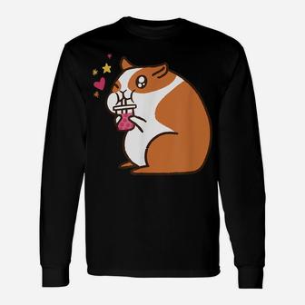 Cute Bubble Tea Hamster Drinks Boba Animals Unisex Long Sleeve | Crazezy
